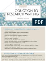 Introduction To Research Writing