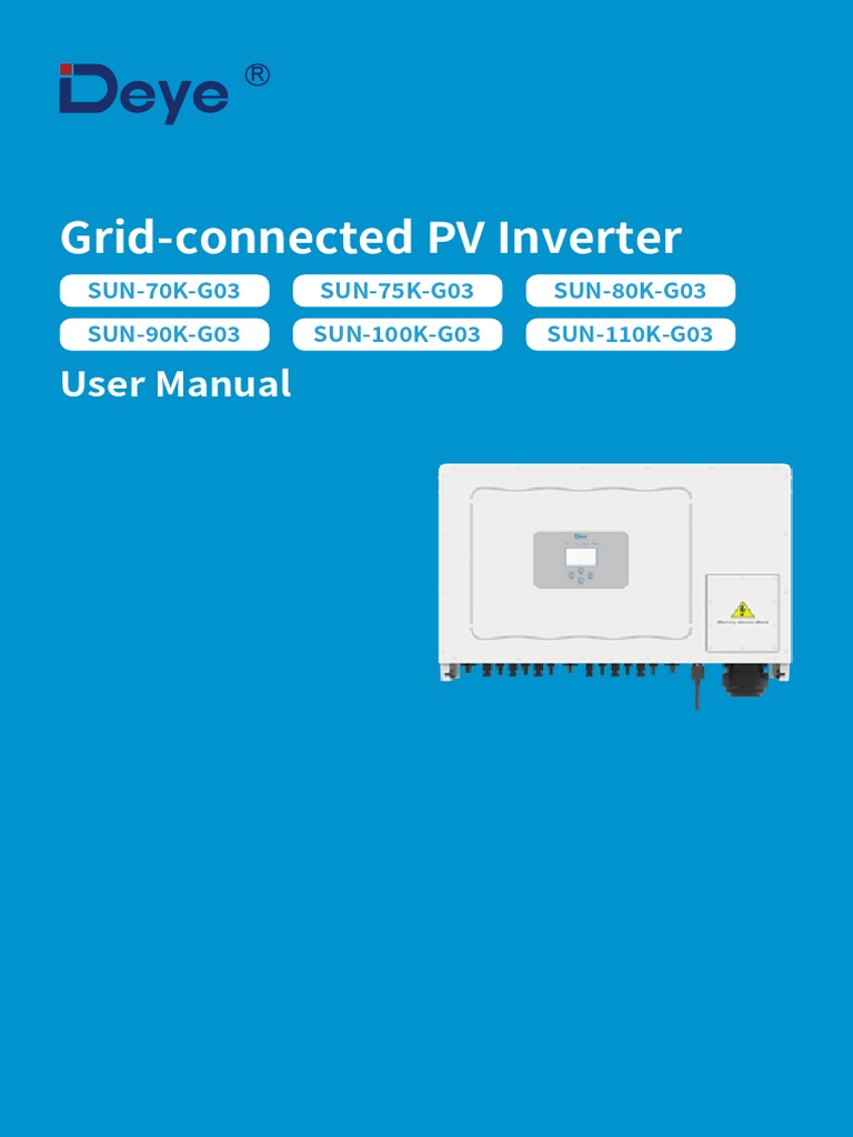 Deye 110kW Inverter User Manual | PDF