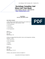 THINK Sociology Canadian 2nd Edition Carl Test Bank Download