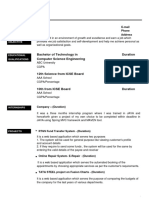 Resume Template 1-Conventional Layout