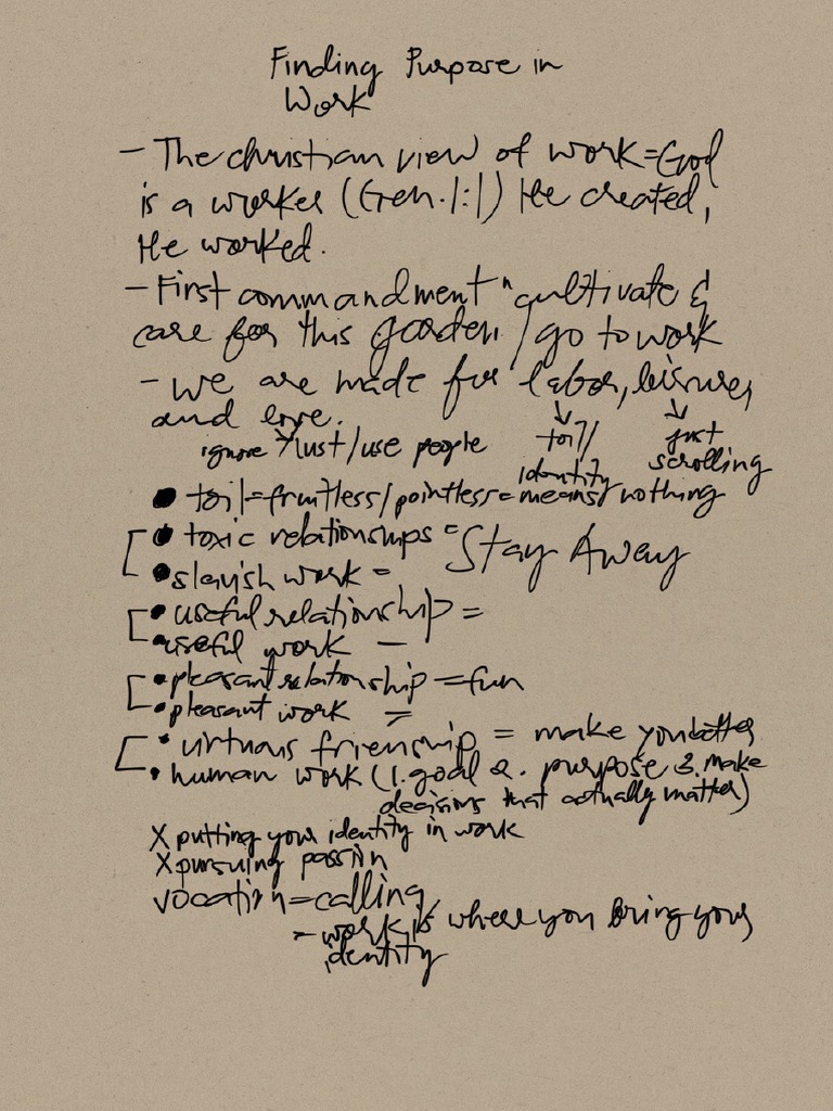 Finding Purpose On Work Notes | PDF