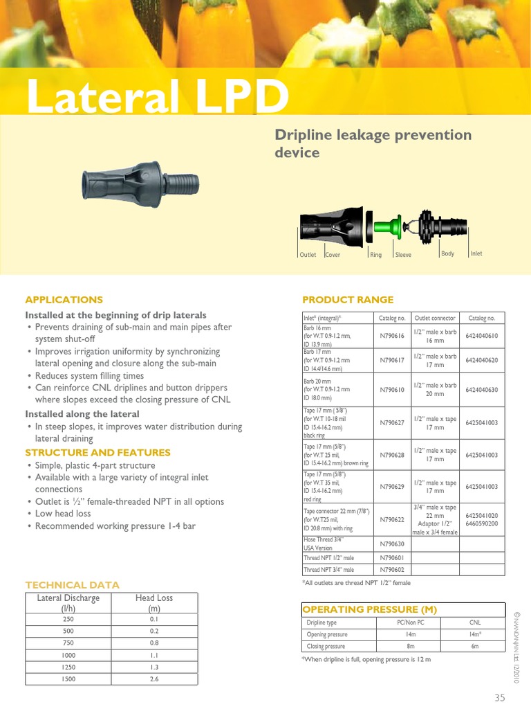 NDJ Drip Line LPD PDF Manufactured Goods Mechanical Engineering