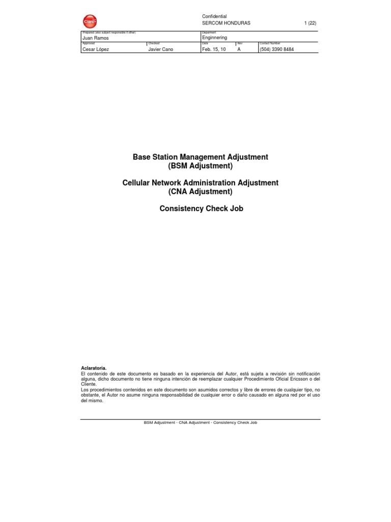 BSM & CNA Adjustment Guide | PDF | Graphical User Interfaces | Command ...
