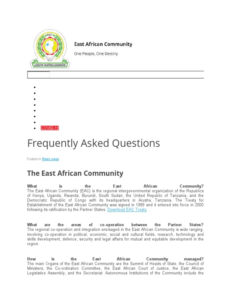 East african treaty document pdf