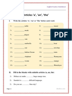 G1 English Articles A An The 164