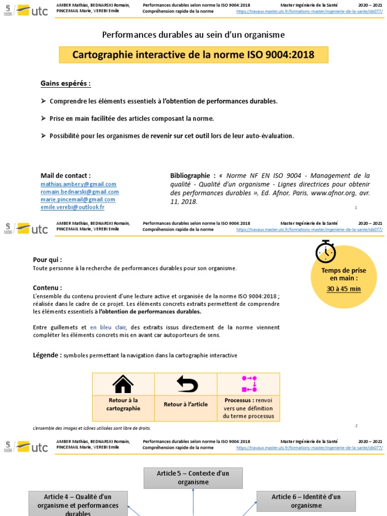 Cartographie ISO 9004:2018 pour performances durables | PDF