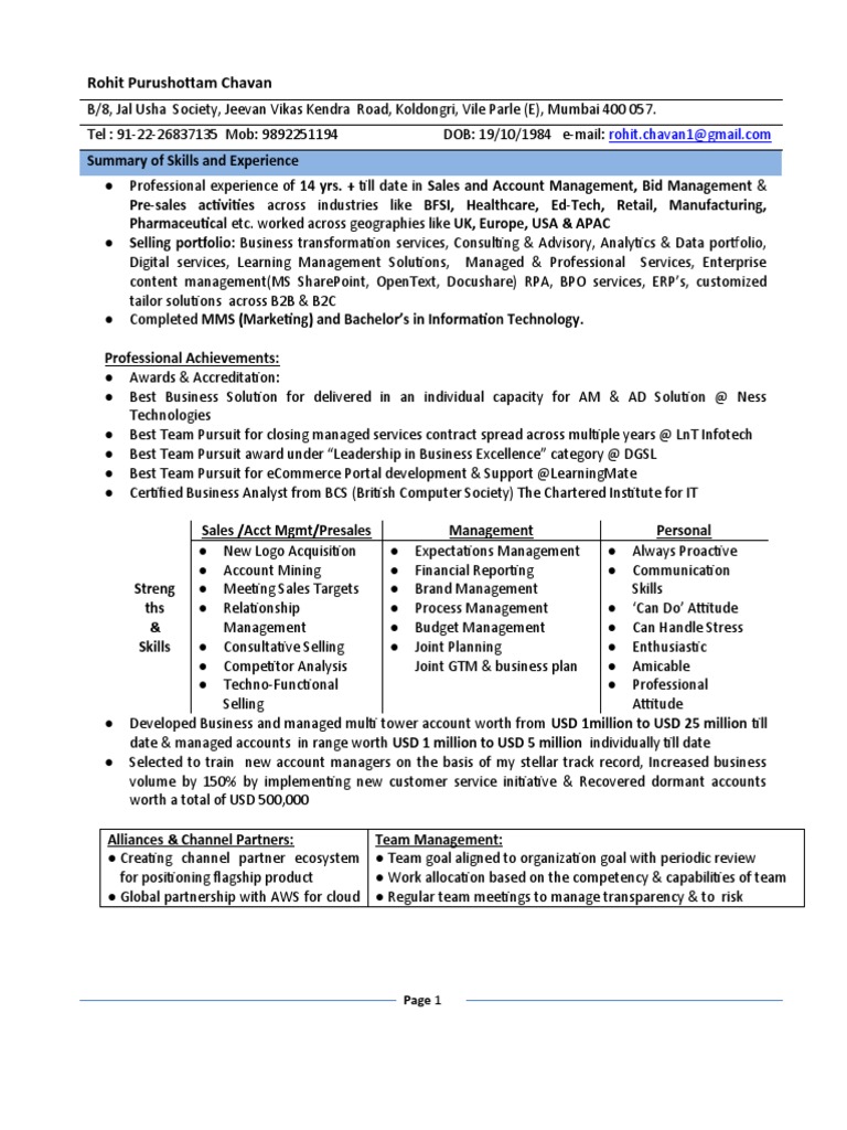 Sales & Account Management Expert | PDF | Business