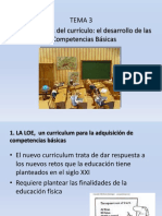 Tema 3 ELEMENTOS DEL CURRICULUM para El Desarrollo de Las Competencias Basicas