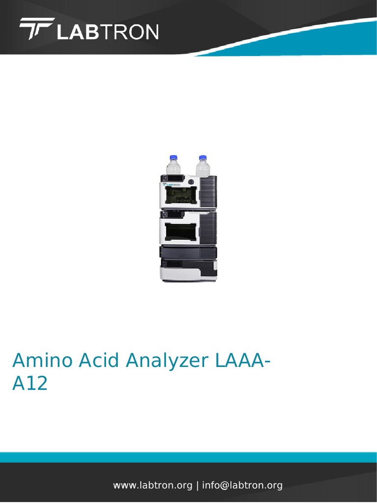 Amino Acid Analyzer PDF Optics Chemistry