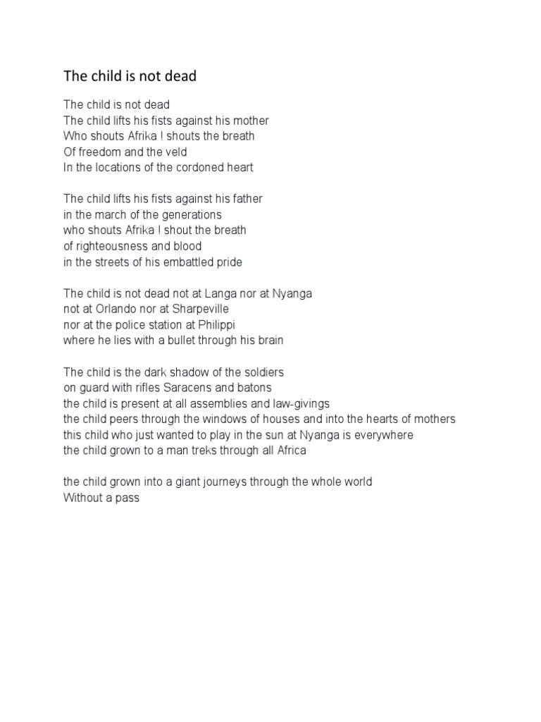 South African Poem | PDF