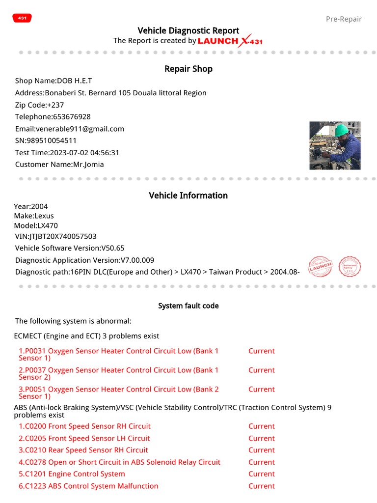 Lexus LX470 Diagnostic Fault Codes | PDF | Anti Lock Braking System ...