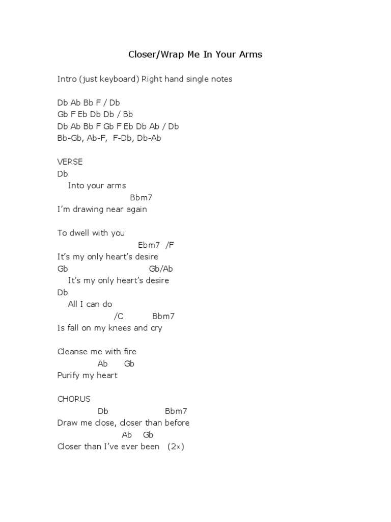 CloserWrapmeinyourarmschordchart1 PDF