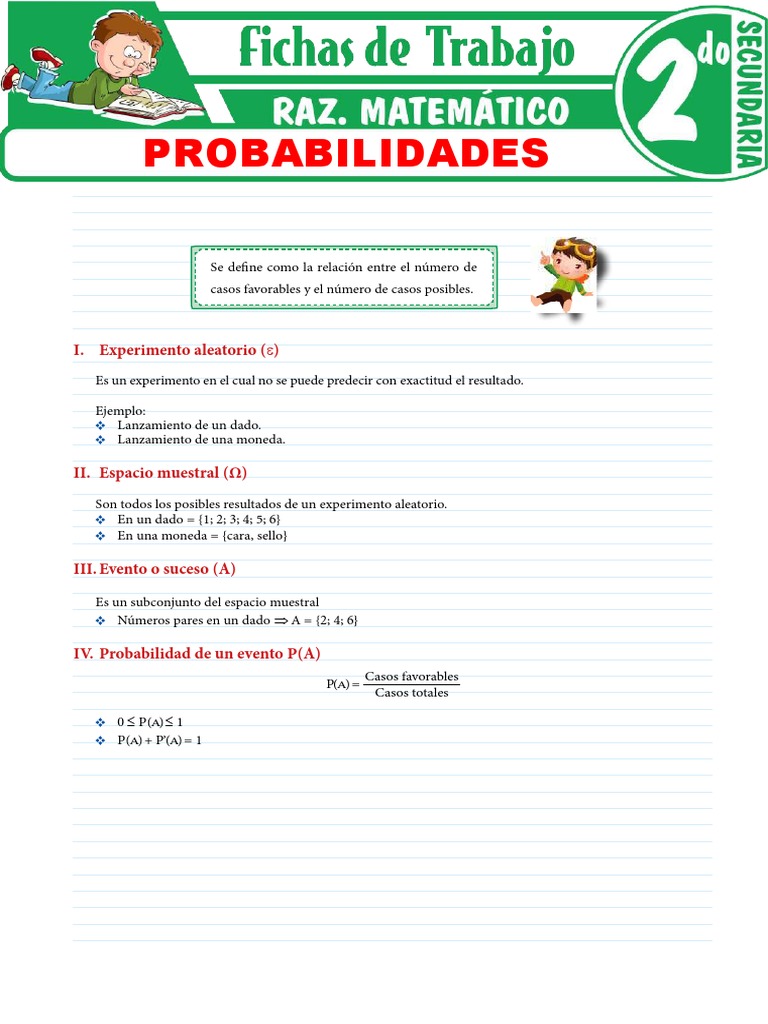 Ejercicios de Probabilidad para Secundaria | PDF | Probabilidad ...
