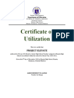 Cert of Utilization