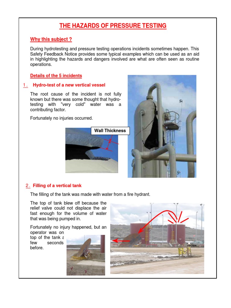 Failure Tank and Pressure Vessel | PDF
