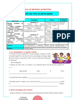 Ficha de Ref. Matemática Dividimos Una Torta en Partes Iguales