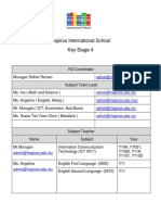 Subject Teacher