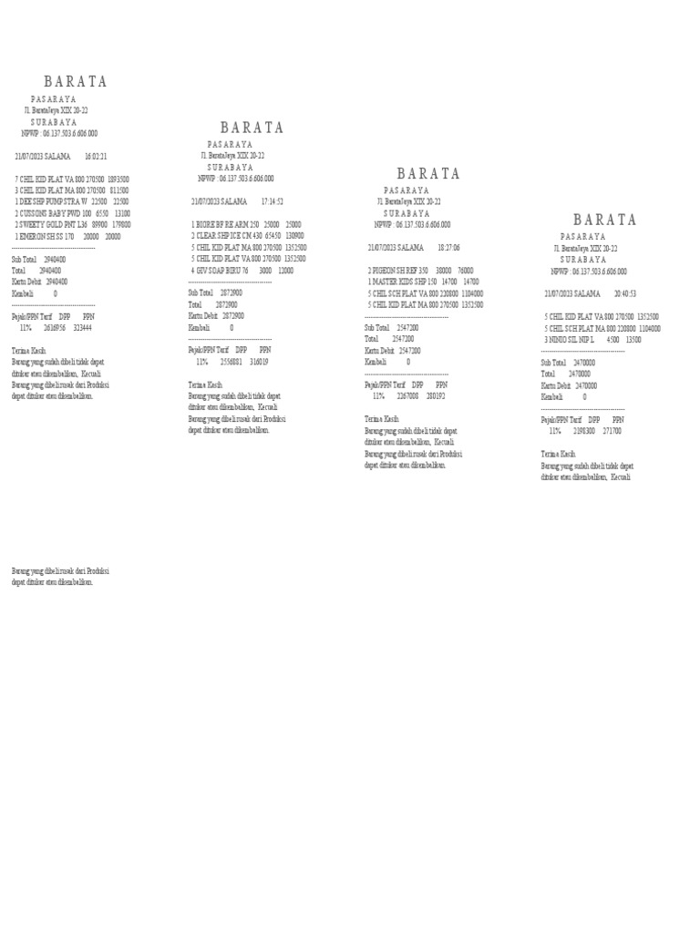 Barata 1 | PDF