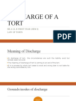 Discharge of A Tort