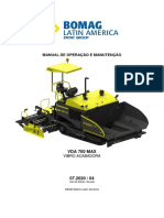 Manual de Operação e Manutenção - Vibroacabadora - BOMAG - VDA 700 MAX
