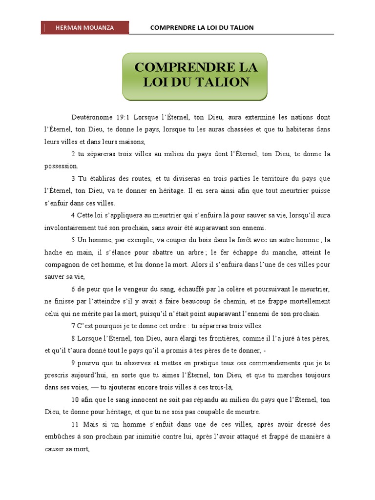 Loi du talion : vous voulez des recommandations ? Vos clients