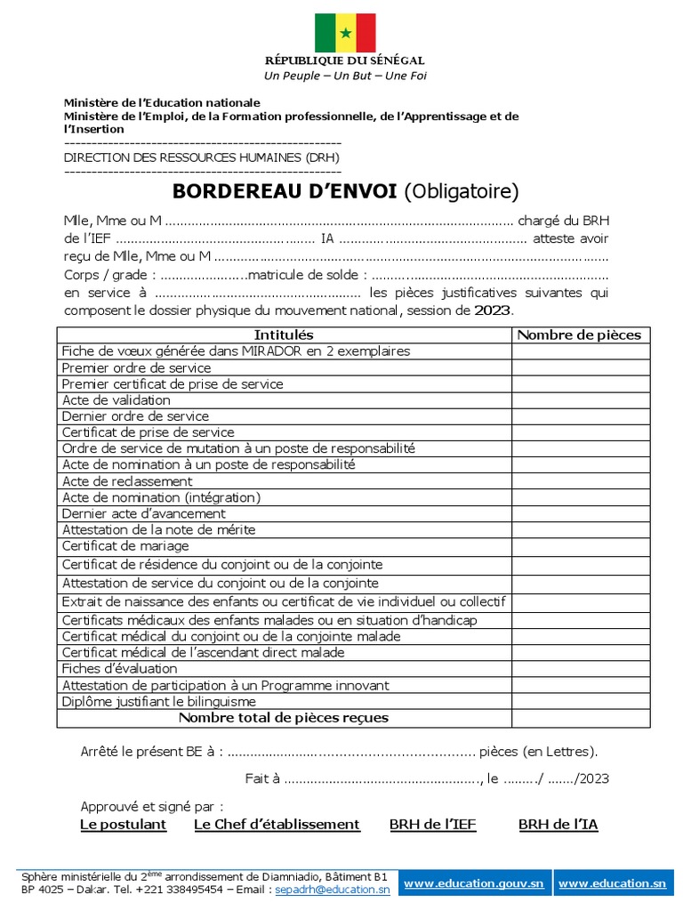 BORDEREAU DE DEPOT Mouvement National 2023 PDF