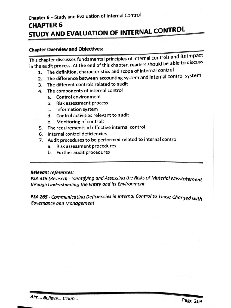 AUDITING CONCEPT Chapter 6 | PDF