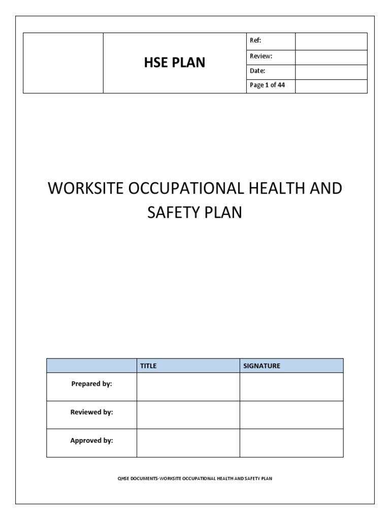 Hse Plan | PDF