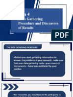Data Gathering Procedure and Discussion of Results