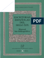 Escritoras Espanolas Del Siglo Xix Manual Bio Bibliografico 1158417