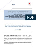 Rapport Registre Du Commerce Mauritanie Novembre 2018