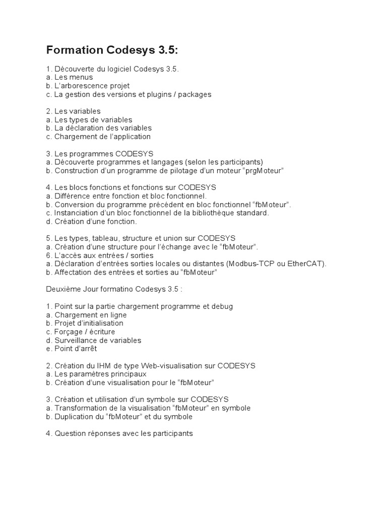 Formation sur Codesys 3.5 et IHM | PDF | Technologie et ingénierie