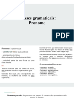 Classes Gramaticais - Pronome e Verbo