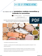 ¿Cuánta Proteína Realmente Necesitas Fitness Vitae