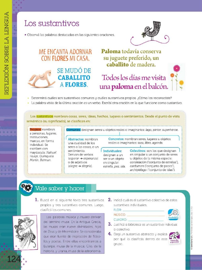 Sustantivo Adjetivo Verbo Pdf