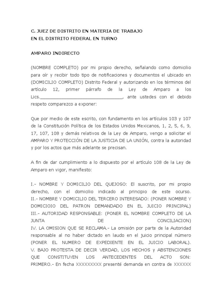 formato-amparo-indirecto-laboral-pdf