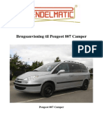 Brugsanvisning Til Peugeot Camper