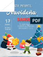 Poster Fiesta Navidad Infantil Tierno Celeste