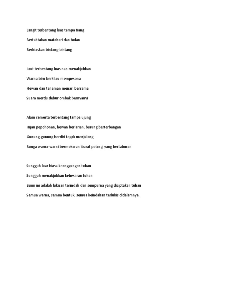 Puisi Keagungan Tuhan Pdf