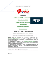 Contenido: Bolivia: Ley #3845, 2 de Mayo de 2008 Ficha Técnica (DCMI) Enlaces Con Otros Documentos