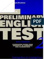 Dokumen - Tips Pet Preliminary English Test 2 With Answers