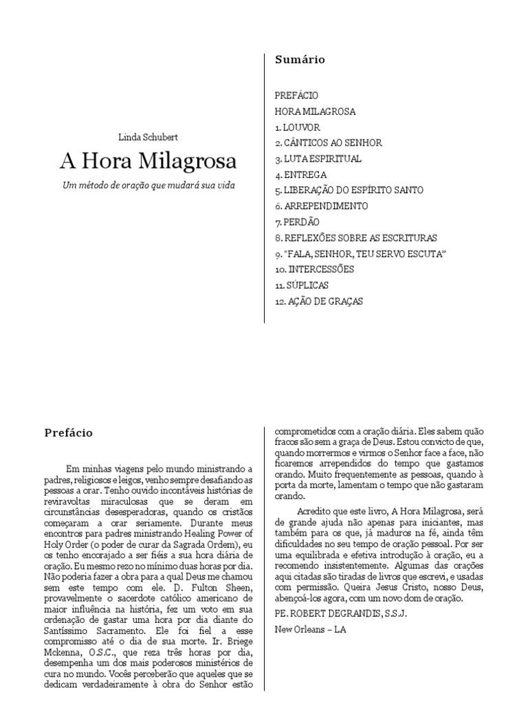 Livro a hora milagrosa pdf