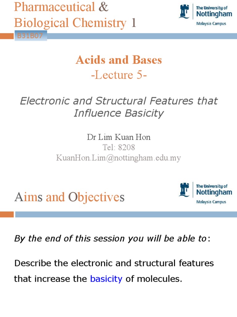 Acids and Bases - 5 | PDF | Acid Dissociation Constant | Amine