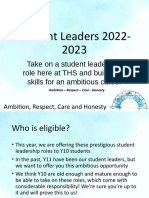 Student Leaders 2022-2023: Take On A Student Leadership Role Here at THS and Build Your Skills For An Ambitious Career