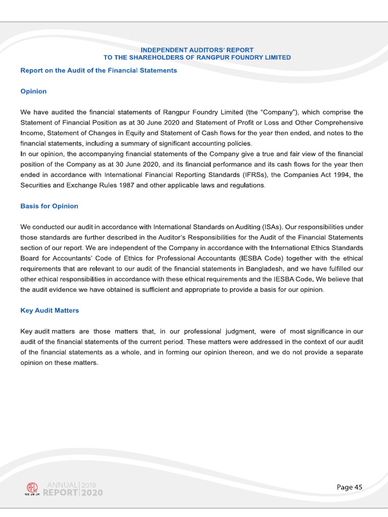 Rfl Annual Auditor Report Pdf