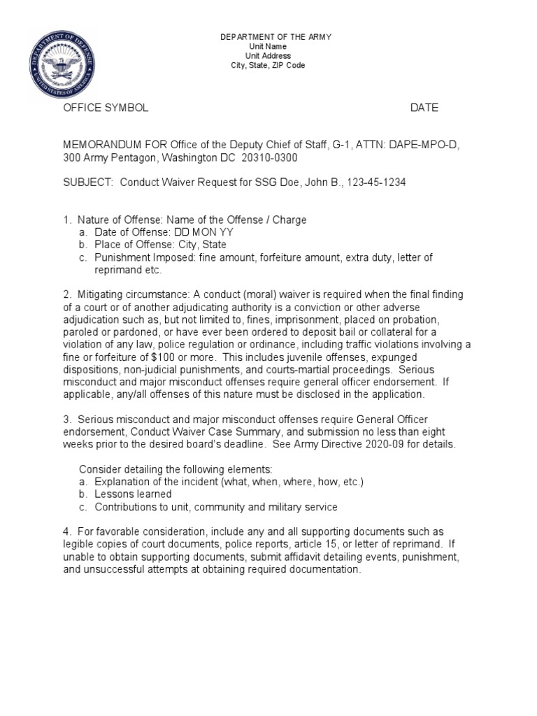 Conduct Waiver Memo_1_1 | PDF