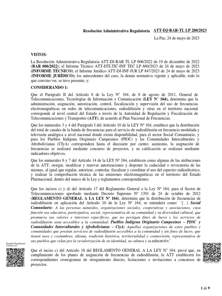 Att-Dj-Rar-Tl LP 280 2023 - Segunda Ampliacion | PDF