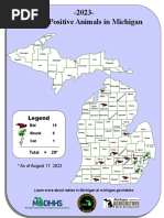 Michigan Rabies Cases Map 2023 | PDF | Michigan