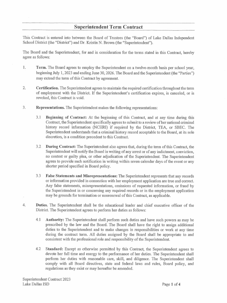 Lake dallas isd contract pdf