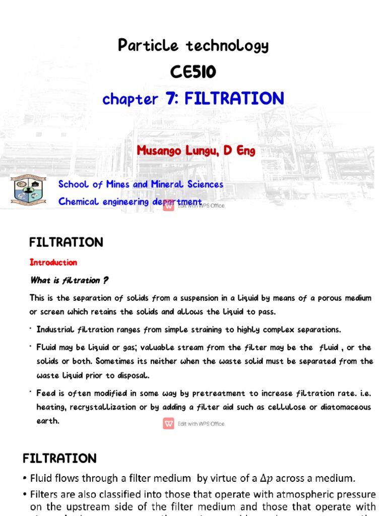 7 Filtration PDF Filtration Liquids